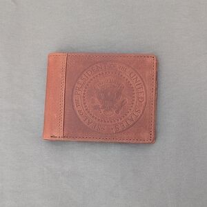 Brown Leather Wallet Seal Of The President Of The United States